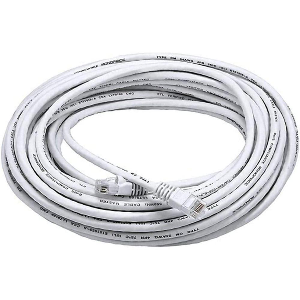 image:imageMonoprice Cat5e Ethernet Patch Cable  05 Feet  Orange  Network Internet Cord  RJ45 Stranded 350Mhz UTP Pure Bare Copper Wire 24AWGWhite