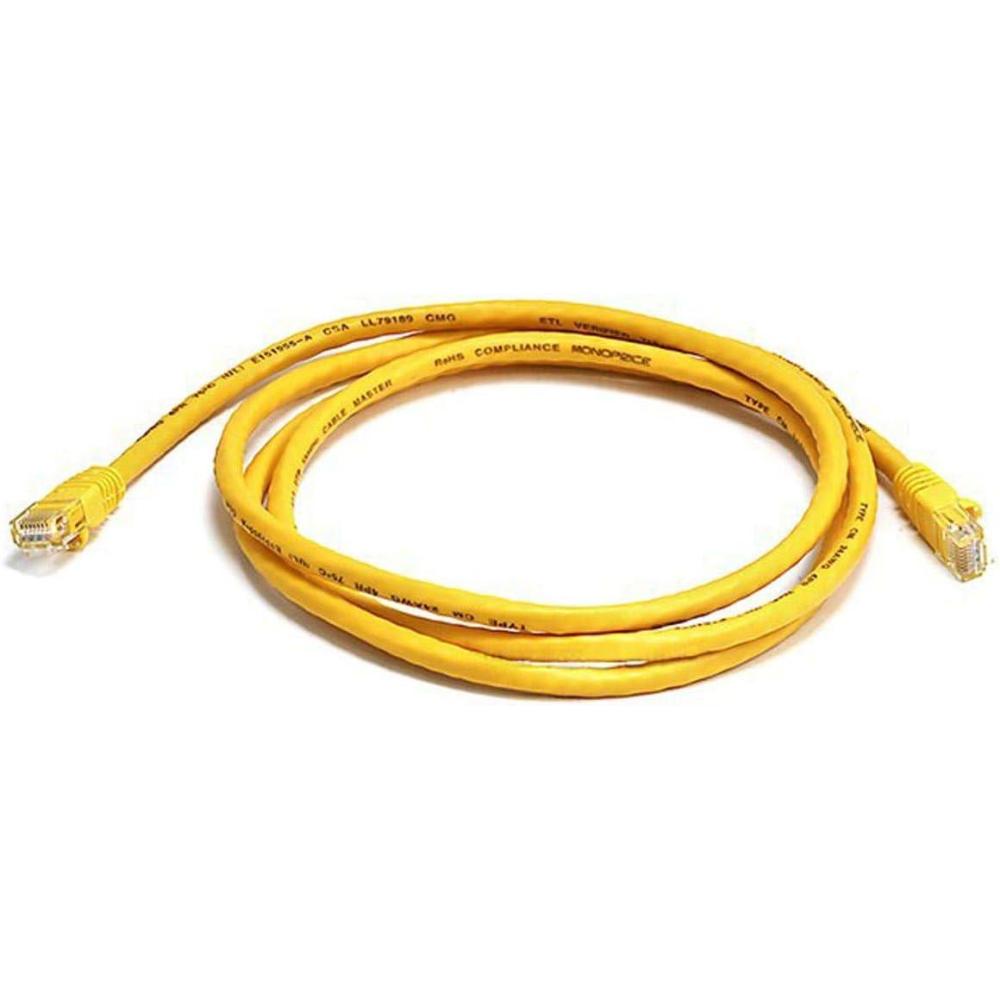 image:imageMonoprice Cat5e Ethernet Patch Cable  05 Feet  Orange  Network Internet Cord  RJ45 Stranded 350Mhz UTP Pure Bare Copper Wire 24AWGYellow