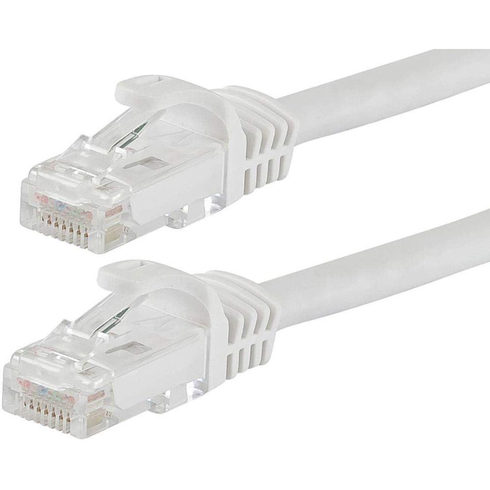 image:imageMonoprice Cat5e Ethernet Patch Cable 3 feet Gray Snagless RJ45 Stranded 350Mhz UTP Pure Bare Copper Wire 24AWG Flexboot SeriesWhite