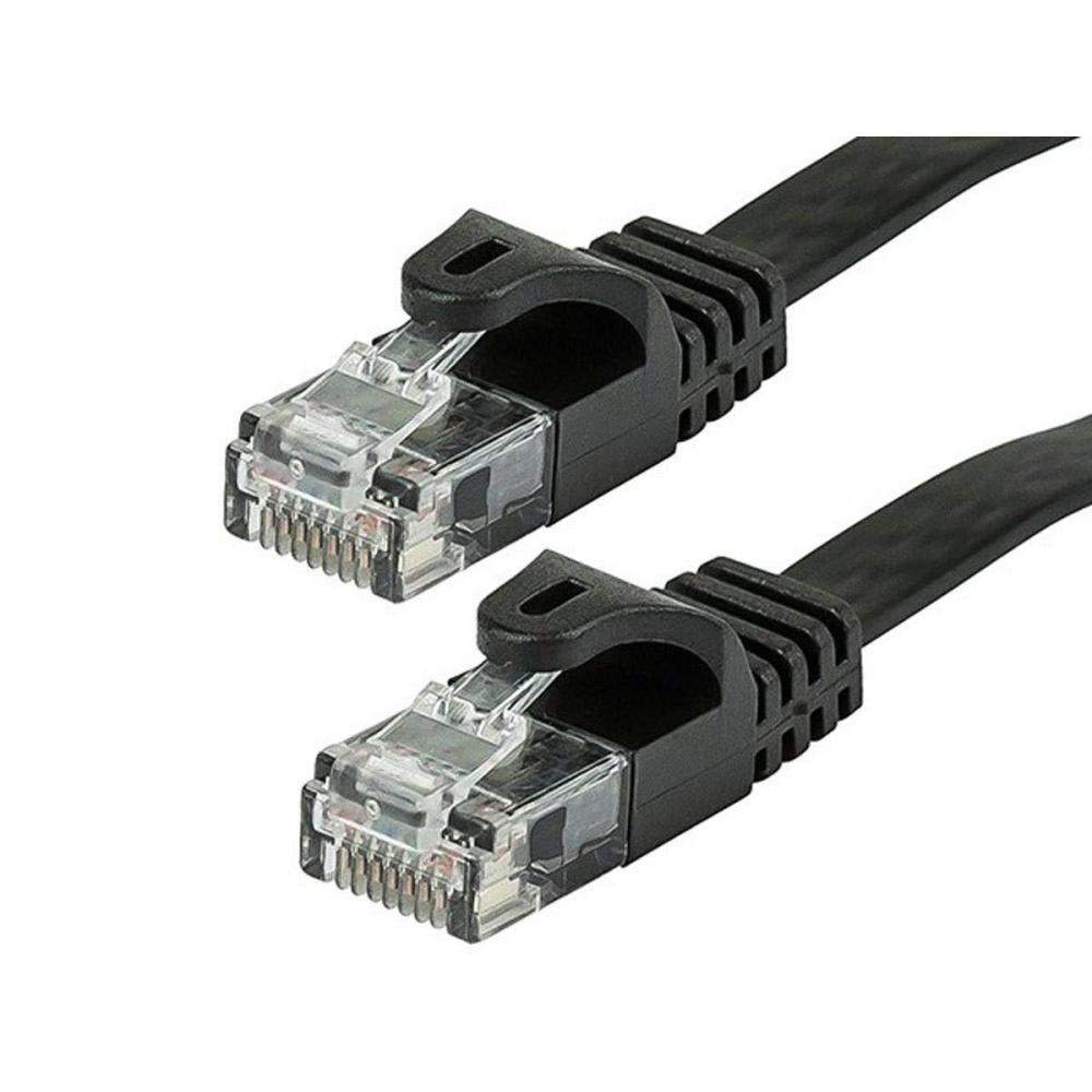 image:imageMonoprice Cat5e Ethernet Patch Cable 75 Feet Black Network Internet Cord RJ45 FlatStranded 350Mhz UTP Pure Bare Copper Wire 30AWG75ft