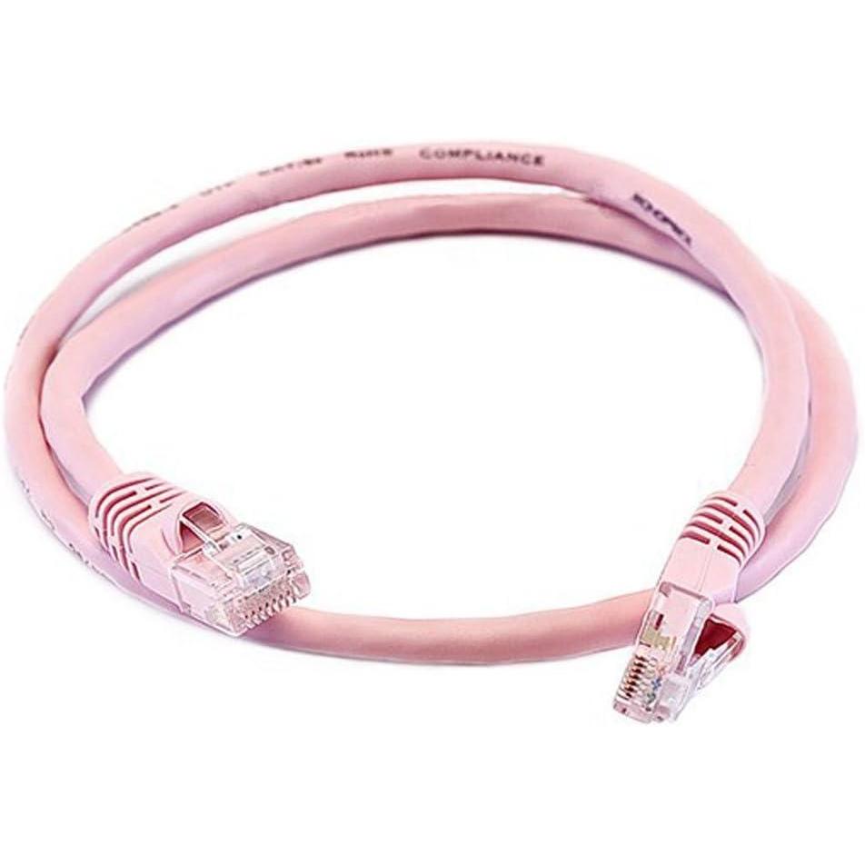 image:imageMonoprice Cat5e Ethernet Patch Cable Network Internet Cord RJ45 Stranded 350Mhz UTP Pure Bare Copper Wire 24AWG 5ft PurplePink