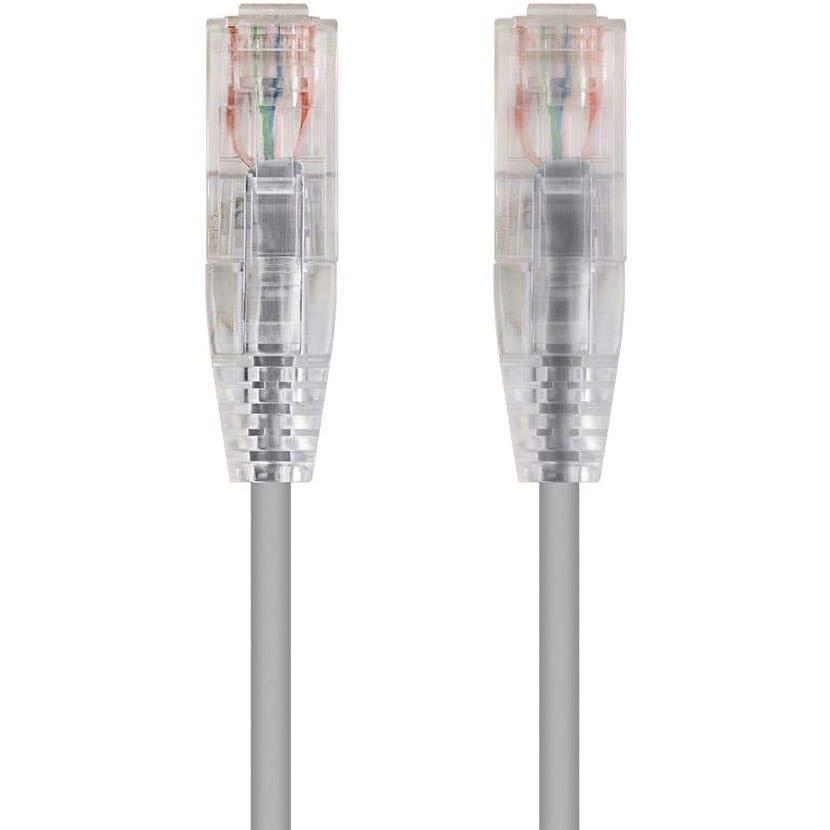 image:imageMonoprice Cat6 5ft Blue Component Level Patch Cable UTP 28AWG 550MHz Pure Bare Copper Snagless RJ45 SlimRun Series Ethernet CableGray