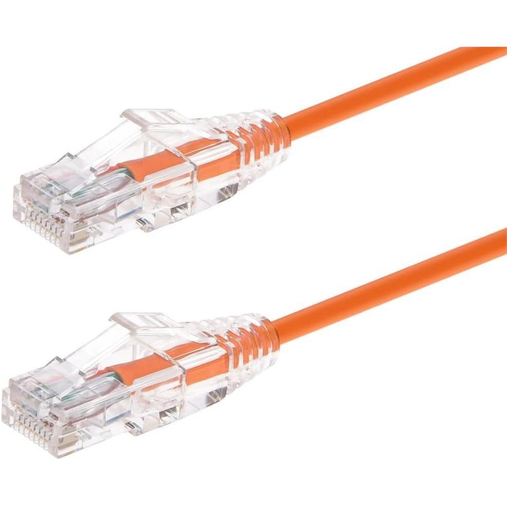image:imageMonoprice Cat6 5ft Blue Component Level Patch Cable UTP 28AWG 550MHz Pure Bare Copper Snagless RJ45 SlimRun Series Ethernet CableOrange