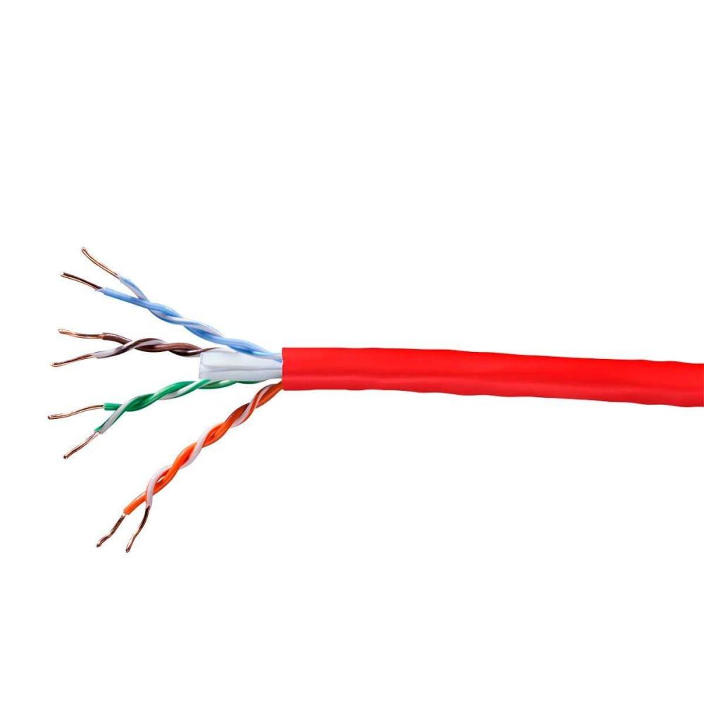 image:imageMonoprice Cat6 Plenum Bulk Cable  UL Solid 550MHz UTP CMP 10G 23AWG 500 Feet WhiteRed
