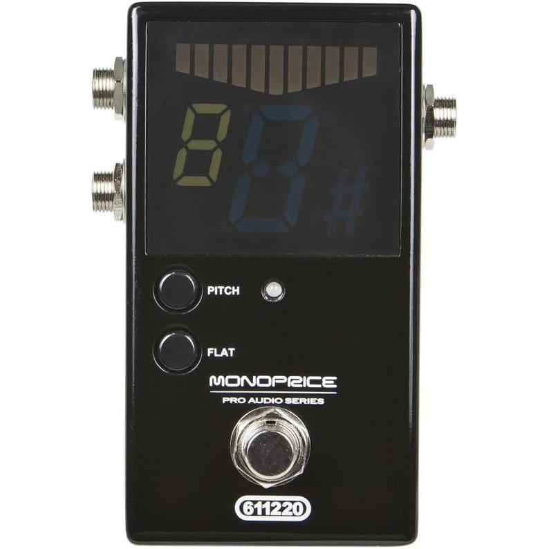 image:imageMonoprice Chromatic Pedal Tuner Black Normal amp TrueBypass Outputs Easy to Tune Your Bass amp Guitars Stage Right SeriesGuitar Effect Device