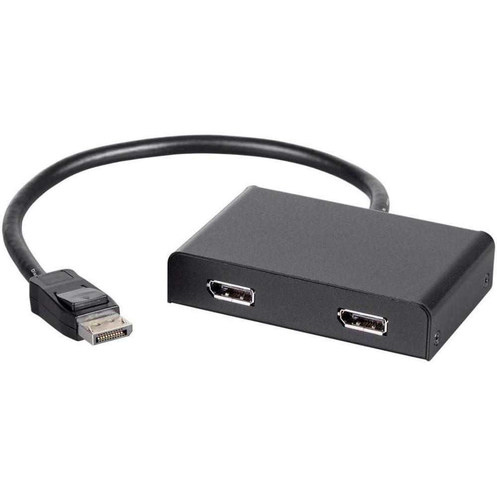 image:imageMonoprice DisplayPort 12 to DisplayPort MultiStream Transport MST Hub 2Port DP to DP Ideal for Digital Signage Large Video Displays in Schools 76 x 58 x 13