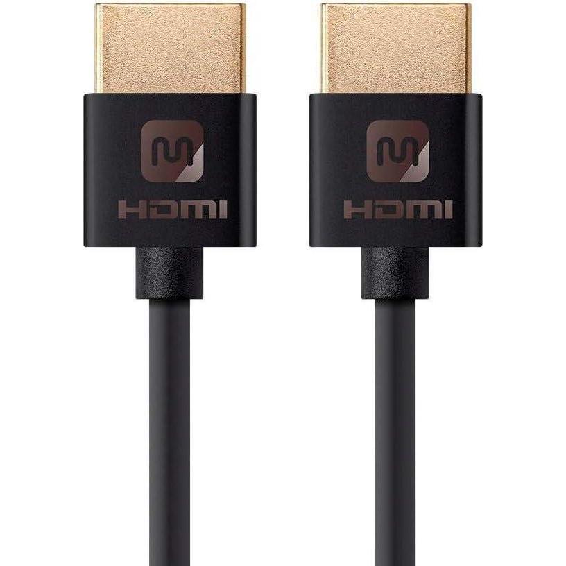 image:imageMonoprice HDMI High Speed Cable 6in Black 4K60Hz HDR 18Gbps 36AWG YUV 420 Ultra Slim Series
