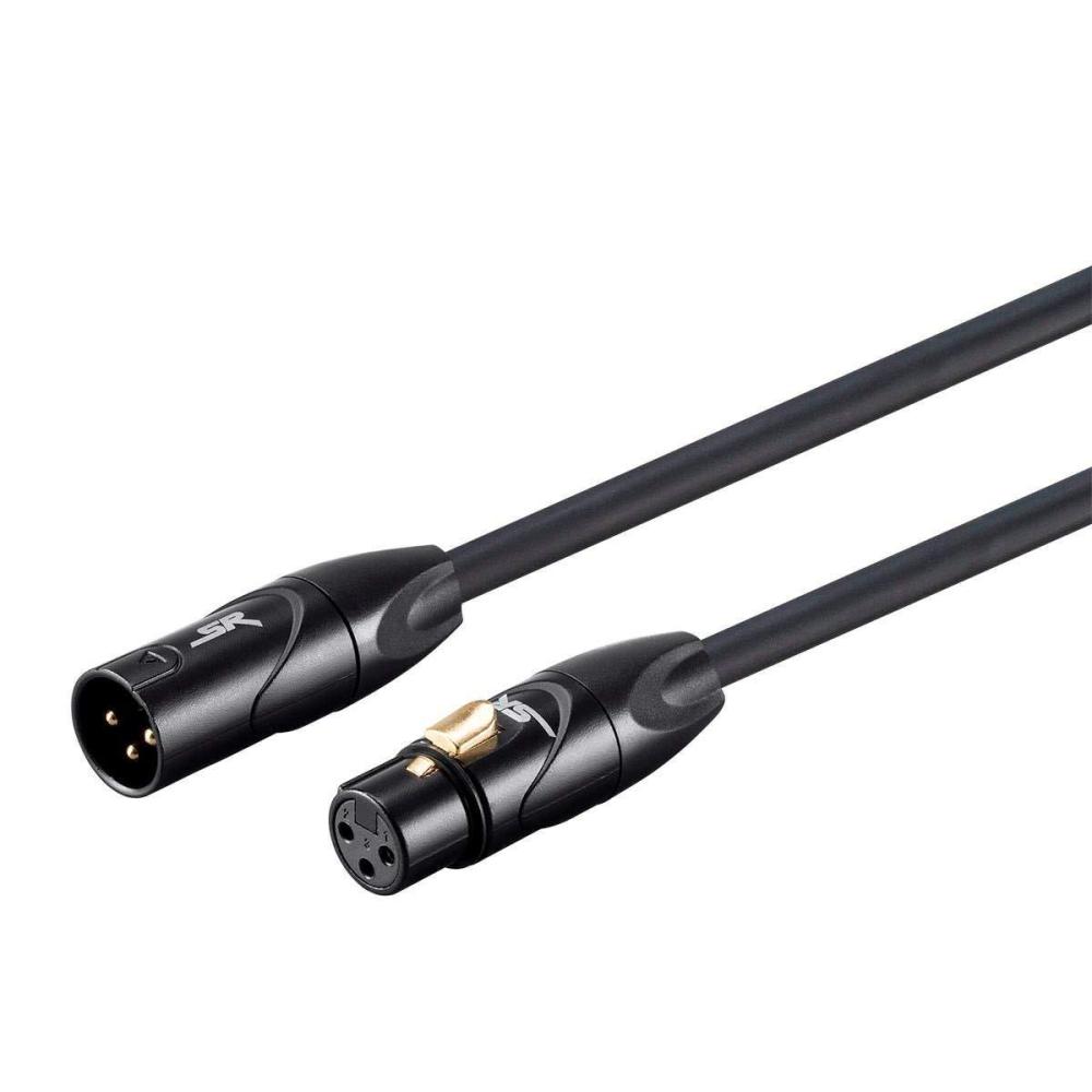 image:imageMonoprice XLR Cable Male to Female Microphone amp Interconnect Gold Plated 16AWG 10 Feet Black Stage Right Series15ft