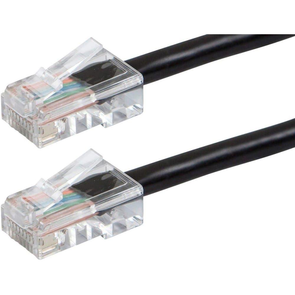 image:imageMonoprice ZerobootCat6 Ethernet Patch Cable Network Internet Cord RJ45 Stranded 550Mhz UTP Pure Bare Copper Wire 24AWG 25ft BlackBlack