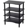 image:imageMonolith Heavy Duty 4 Tier Audio Stand XL  1 Shelf Thickness Open Air Design Sturdy Construction MapleBlack