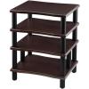 image:imageMonolith Heavy Duty 4 Tier Audio Stand XL  1 Shelf Thickness Open Air Design Sturdy Construction MapleEspresso
