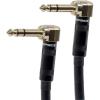 image:imageMonoprice 14Inch TRS Male to 14Inch TRS Male Guitar Pedal Patch Cable  8 Inch  Black Right Angle Connectors  Premier SeriesCable Cord