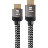 image:imageMonoprice 4K High Speed HDMI Cable  Braided  4K60Hz 18Gbps HDR CL3 InWall Rated 50ft Grey