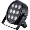 image:imageMonoprice 9 x 10Watt Quad LED Flat Par Stage Wash Light RGBW Black 8Channel DMX Option  Stage Right Series