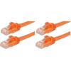 image:imageMonoprice Cat5e Ethernet Patch Cable  10 feet  Orange  Snagless RJ45 Stranded 350Mhz UTP Pure Bare Copper Wire 24AWG  Flexboot Series10ft Pack of 2