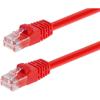 image:imageMonoprice Cat6 7ft Red Crossover Patch Cable UTP 24AWG 550MHz Pure Bare Copper Snagless RJ45 Fullboot Series Ethernet Cable