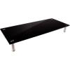 image:imageMonoprice Medium Multimedia Desktop Stand Black Glass 276 x 122 x 3  Stand amp Riser Laptop Stand Desktop TV Stand Dual Monitors w Height Adjustable Legs  Workstream Collection 116360 256 x 110Black Glass