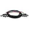 image:imageMonoprice XLR Male to XLR Female Snake Cable  10 Feet BlackSilver 4Channel Metal Connector Housings Plastic and Rubber Cable Boots10 Feet