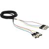 image:imageMonoprice XLR Male to XLR Female Snake Cable  10 Feet BlackSilver 4Channel Metal Connector Housings Plastic and Rubber Cable Boots15 Feet