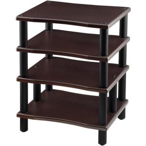 Monolith Heavy Duty 4 Tier Audio Stand XL – 1″ Shelf Thickness, Open Air Design, Sturdy Construction, Maple(Espresso)