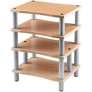Monolith Heavy Duty 4 Tier Audio Stand XL – 1″ Shelf Thickness, Open Air Design, Sturdy Construction, Maple(Maple)