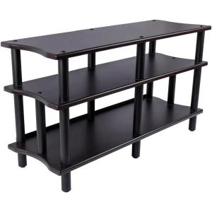 Monolith Heavy Duty Double-Wide XL 3-Tier AV Stand – 300 Lbs Weight Capacity Per Shelf, Organize and Display Your AV Components, Home Theater or Entertainment System, 60 Inches Wide, Espresso(Espresso)