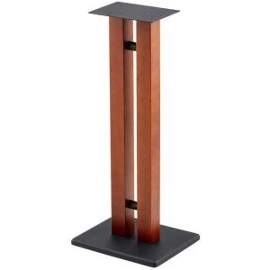 Monolith Speaker Stands (Each) 50 Lbs Capacity, Adjustable Spikes, Sturdy Construction, Ideal for Home Theater Speakers, Adjustable Spikes, 28 Inch, Cherry Wood Finish(28 Inch)