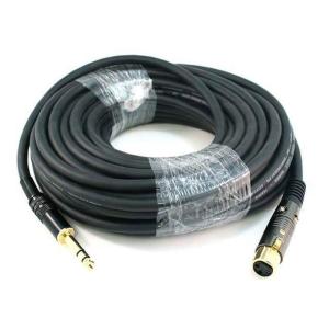 Monoprice 104768 3-Feet Premier Series XLR Female to 1/4-Inch TRS Male 16AWG Cable gold(50 Feet)