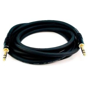 Monoprice 1/4-Inch TRS Male to Male Cable – 6 Feet – Black, 16AWG, Gold Plated – Premier Series(10ft)