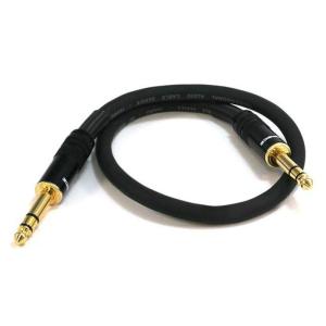 Monoprice 1/4-Inch TRS Male to Male Cable – 6 Feet – Black, 16AWG, Gold Plated – Premier Series(1.5ft)