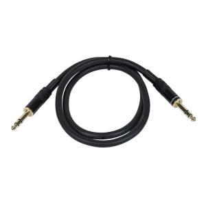 Monoprice 1/4-Inch TRS Male to Male Cable – 6 Feet – Black, 16AWG, Gold Plated – Premier Series(3ft)