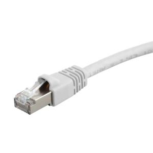 Monoprice 50FT 24AWG Cat6A 500MHz STP Ethernet Bare Copper Network Cable – Blue(White)