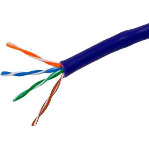 Monoprice Cat5e Bulk Ethernet Cable – CMR UL Listed, UTP, Solid, 350MHz, Pull Box, No Logo, 24AWG, 1000 Feet, Blue(Purple)