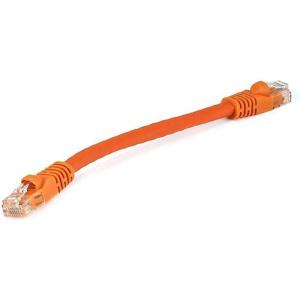 Monoprice Cat5e Ethernet Patch Cable – 0.5 Feet – Orange | Network Internet Cord – RJ45, Stranded, 350Mhz, UTP, Pure Bare Copper Wire, 24AWG(Orange)