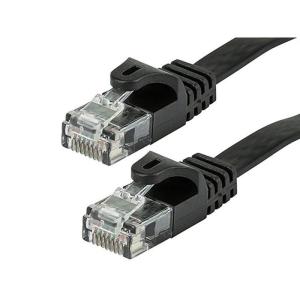 Monoprice Cat5e Ethernet Patch Cable – 75 Feet – Black | Network Internet Cord – RJ45, Flat,Stranded, 350Mhz, UTP, Pure Bare Copper Wire, 30AWG(75ft)