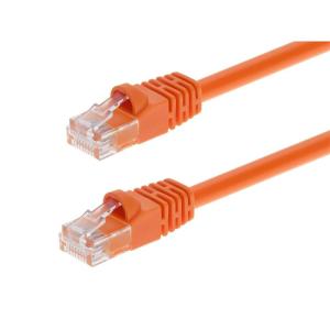 Monoprice Cat6 3ft Red Crossover Patch Cable UTP 24AWG 550MHz Pure Bare Copper Snagless RJ45 Fullboot Series Ethernet Cable(Orange)
