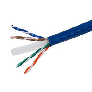 Monoprice Cat6 Ethernet Bulk Cable – Stranded, 550Mhz, UTP, 24AWG, 1000 Feet, Black(Blue)