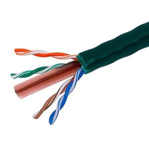 Monoprice Cat6 Ethernet Bulk Cable – Stranded, 550Mhz, UTP, 24AWG, 1000 Feet, Black(Green)