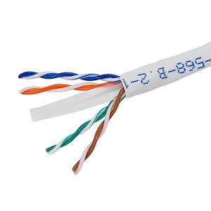 Monoprice Cat6 Ethernet Bulk Cable – Stranded, 550Mhz, UTP, 24AWG, 1000 Feet, Black(White)