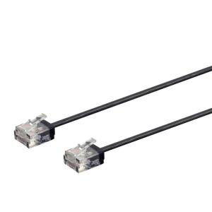Monoprice Cat6 Ethernet Patch Cable – Snagless, 550MHz, UTP, 32AWG, 2 Feet, Blue – Micro SlimRun Series(Black)