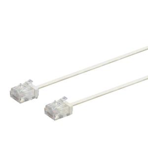 Monoprice Cat6 Ethernet Patch Cable – Snagless, 550MHz, UTP, 32AWG, 2 Feet, Blue – Micro SlimRun Series(White)