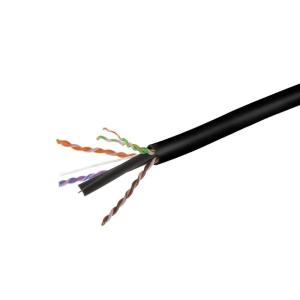 Monoprice Cat6 Plenum Bulk Cable – UL, Solid, 550MHz, UTP, CMP, 10G, 23AWG, 500 Feet, White(Black)