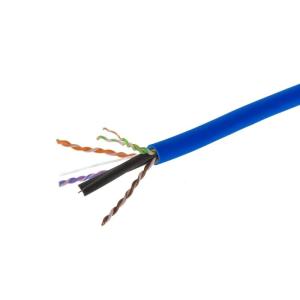Monoprice Cat6 Plenum Bulk Cable – UL, Solid, 550MHz, UTP, CMP, 10G, 23AWG, 500 Feet, White(Blue)