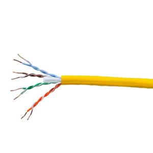 Monoprice Cat6 Plenum Bulk Cable – UL, Solid, 550MHz, UTP, CMP, 10G, 23AWG, 500 Feet, White(Yellow)