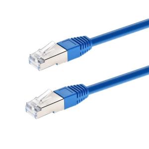 Monoprice Cat6A 1ft Blue Patch Cable Double Shielded (S/FTP) 26AWG 10G Pure Bare Copper Molded RJ45 Entegrade Series Ethernet Cable(2 Feet)