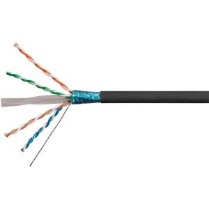Monoprice Cat6A Ethernet Bulk Cable – Network Internet Cord – Solid, 550Mhz, FTP, CMR, Riser Rated, Pure Bare Copper Wire, 10G, 23AWG, No Logo, 1000ft, White(Black)