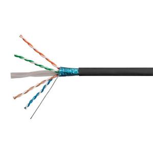 Monoprice Cat6A Ethernet Bulk Cable – Solid, 550Mhz, F/UTP, CMR, Riser Rated, Pure Bare Copper Wire, 10G, 23AWG, No Logo (UL) (TAA) 500 Feet, Black(Black)