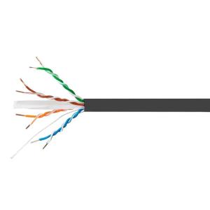Monoprice Cat6A Plus Bulk Ethernet Network Cable – Pure Bare Copper, 650MHz, UTP, Solid, Riser-Rated (CMR), Flame-Retardant, Spool in The Box, 23AWG, 10G, 1000 Feet, Blue(Black)