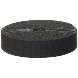 Monoprice Hook and Loop Fastening Tape – 5 Yards Per Roll, 0.75in, White(Black)