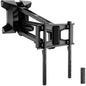 Monoprice Premium Height-Adjustable Above Fireplace TV Wall Mount Motorized Electric for 37″ to 80″ TVs up to 77lbs, Max VESA 600×400(Motorized)